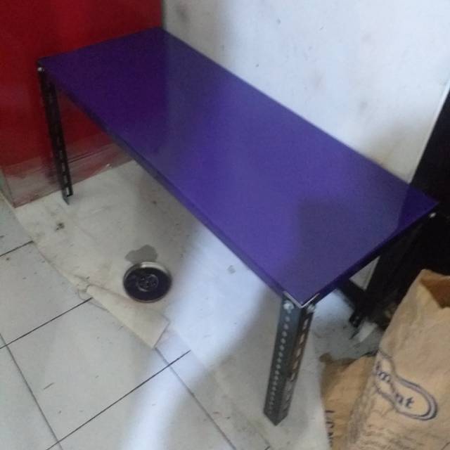 Meja lesehan Rak besi  siku  lubang Rak meja meja makan 