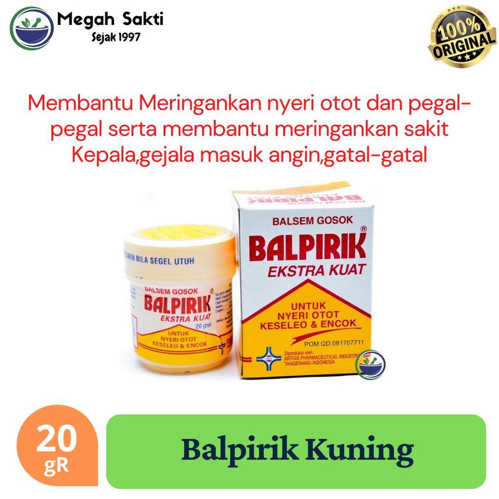 Balsem Balpirik Kuning / Balsem Kuning  Balpirik 20 gR