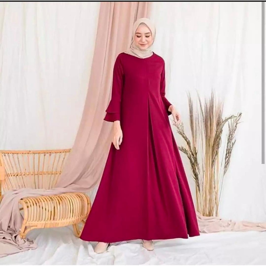 YR MUSLIM GAMIS REMAJA TERBARU -size S M L XL-fashion muslim gamis terbaru 2022