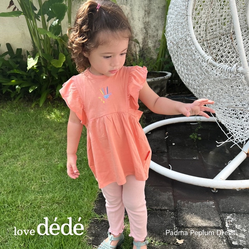 Padma Peplum Dress Ruffle Bayi Perempuan Lovedede STRAWBERRY jumper bayi baju anak