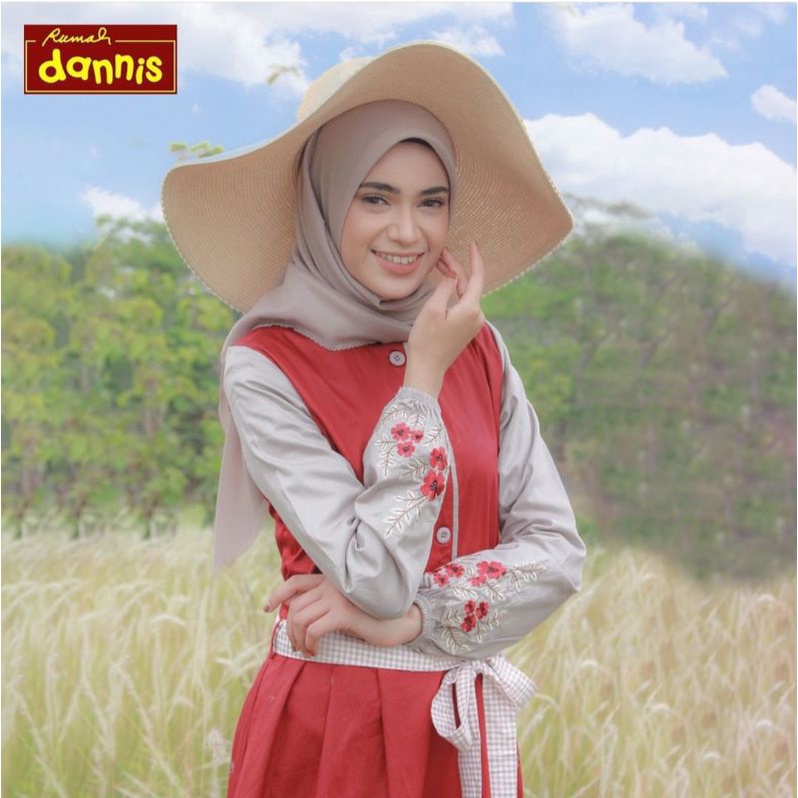Abaya Dewasa by Dannis Artikel A 210818 - Baju Gamis Wanita Muslimah Bahan Katun Terbaru