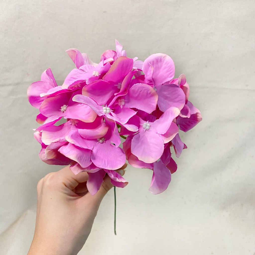 Bunga Hortensia X1 (satuan)●35cm●Bunga Artificial / Bunga Plastik / Bunga Dekorasi / Pernikahan-dusty mix