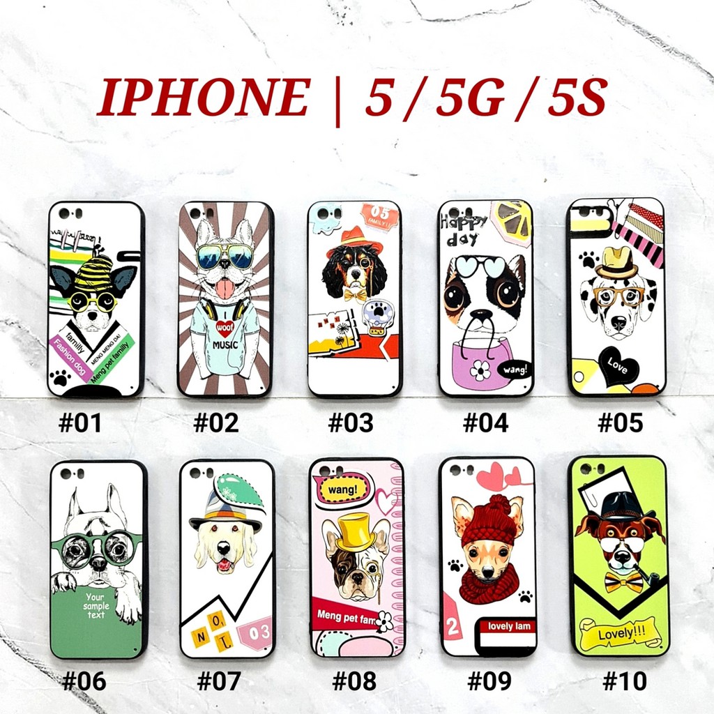 [ BUY 1 GET 1 FREE ] FDS - IPHONE 5 5G 5S 6 PLUS 7 PLUS 8 PLUS X XS | cute DOG SERIES Soft Hard Case Embos UV