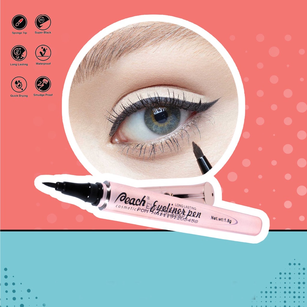 PEACH EYELINER PEN WATERPROOF BLACK