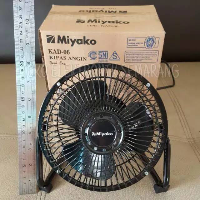 MIYAKO KIPAS ANGIN BESI KAD 06 DESK FAN 6 INCH KIPAS MINI KECIL MEJA KERJA MEJA BELAJAR SEMARANG