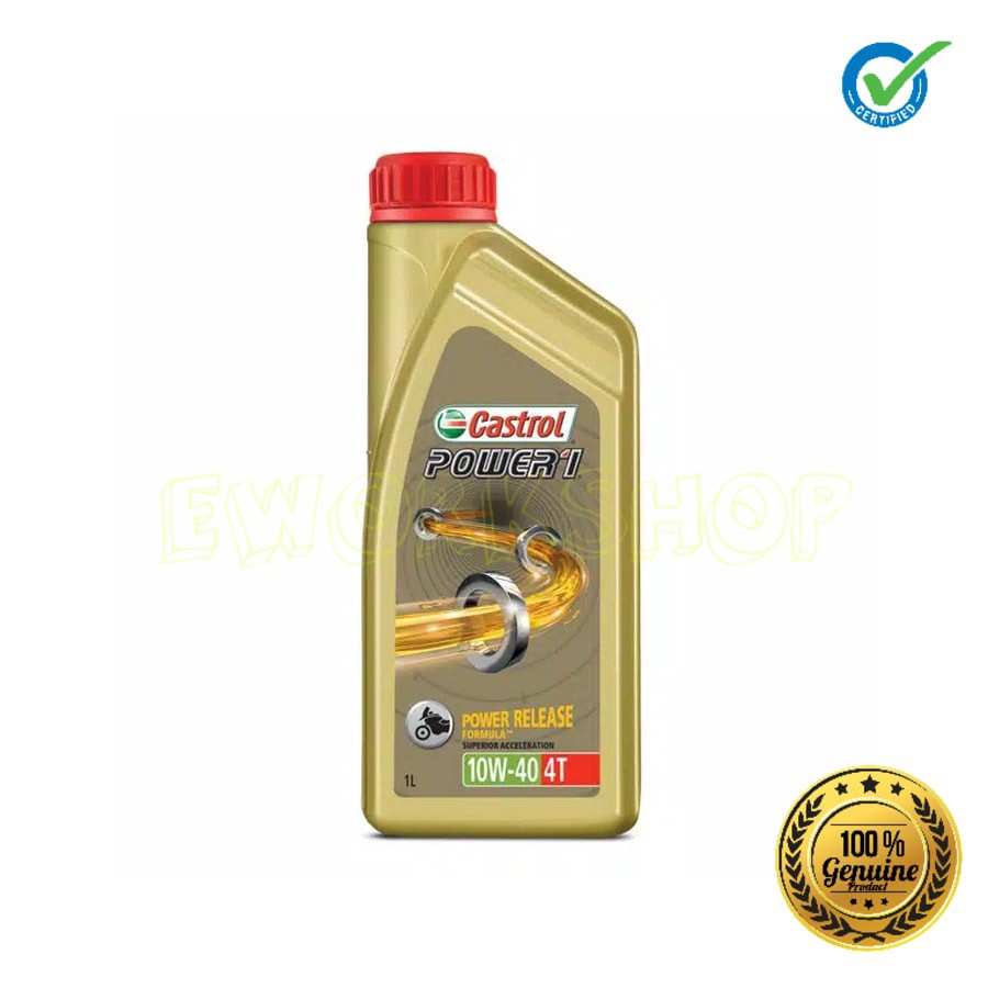 OLI CASTROL POWER 1 10W-40 4T 0,8 L 100% Original Product