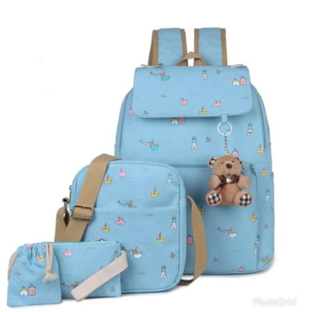 Tas Ransel Anak Sekolah Motif Menara