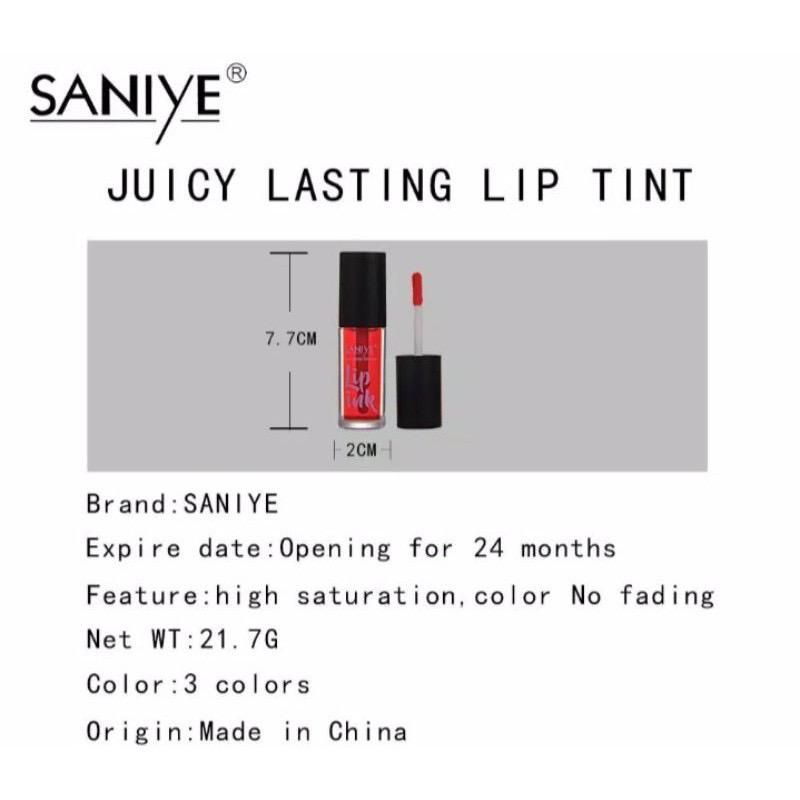 Saniye Lip Ink Waterproof Lip tint Tahan Lama Liptint