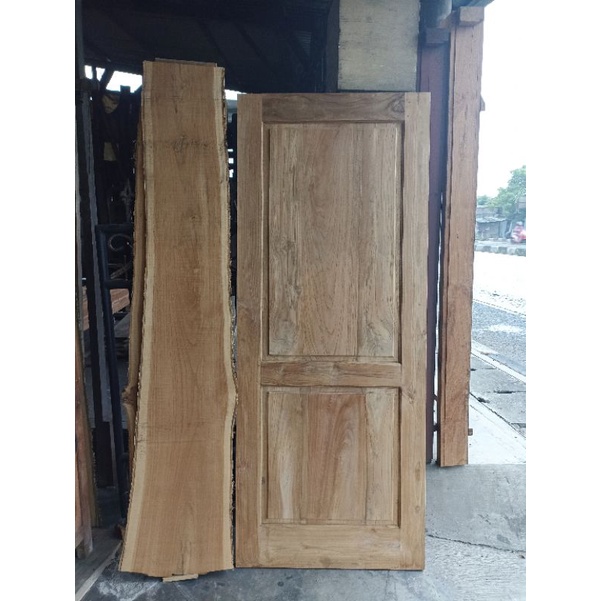 pintu minimalis kayu jati