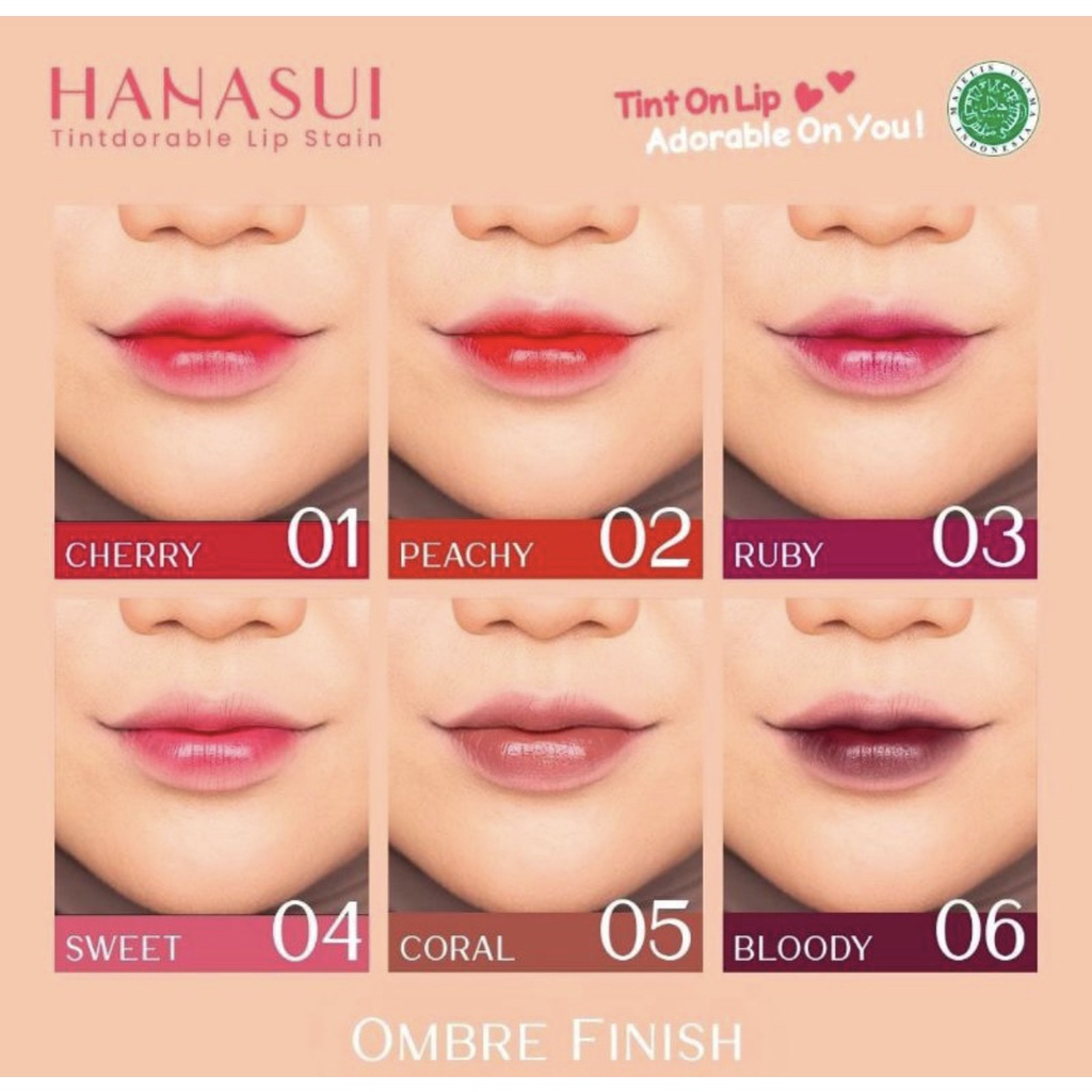 Hanasui Tintdorable Lip Stain - Lip Tint 10ml