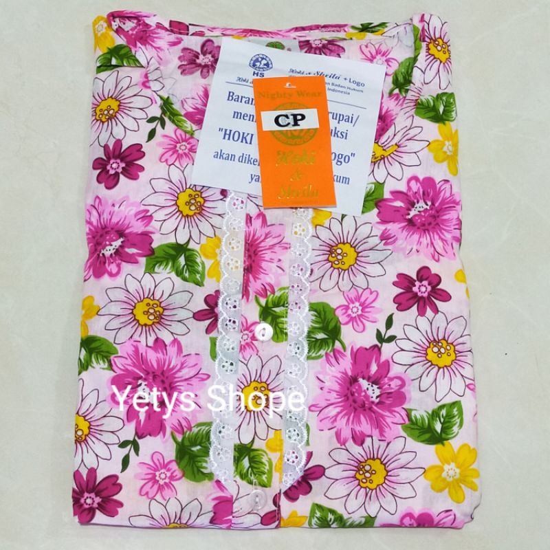 CP Full Kancing Hoki&Sheila LD110 Baju Tidur Piyama Standart [Part 1]-Sunflower6 HS Pink