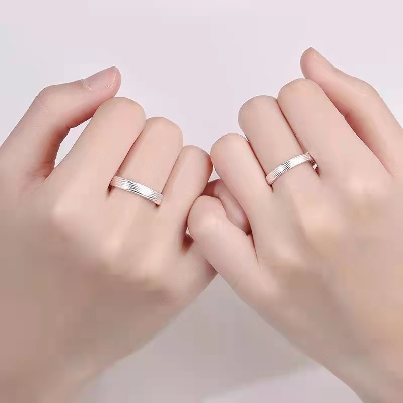 Sepasang Cincin Pasangan Gaya Korea Untuk Pria Dan Wanita