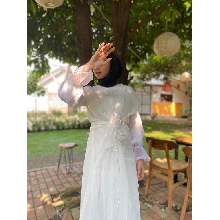 YURA Long Dress Baju Pesta FREE Outer Organza