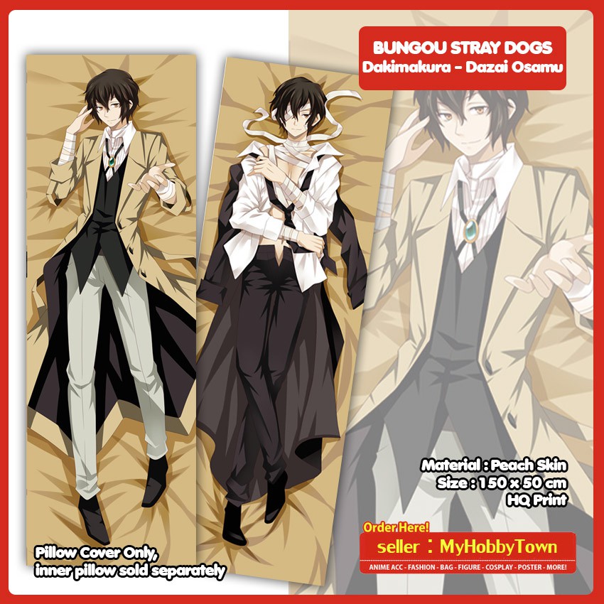 Sarung Bantal Anime Dakimakura Bungou Stray Dog : Osamu Dazai