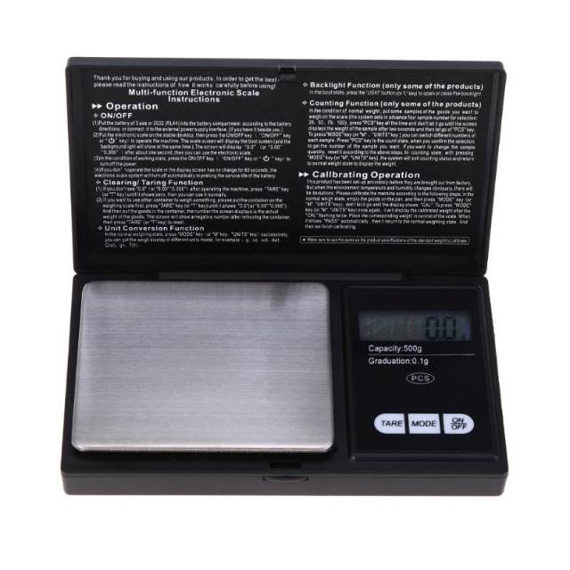 Taffware Digipounds Pocket Scale Timbangan Mini Perhiasan Emas 500g 0.01g VSW0083 Black Grab Medan