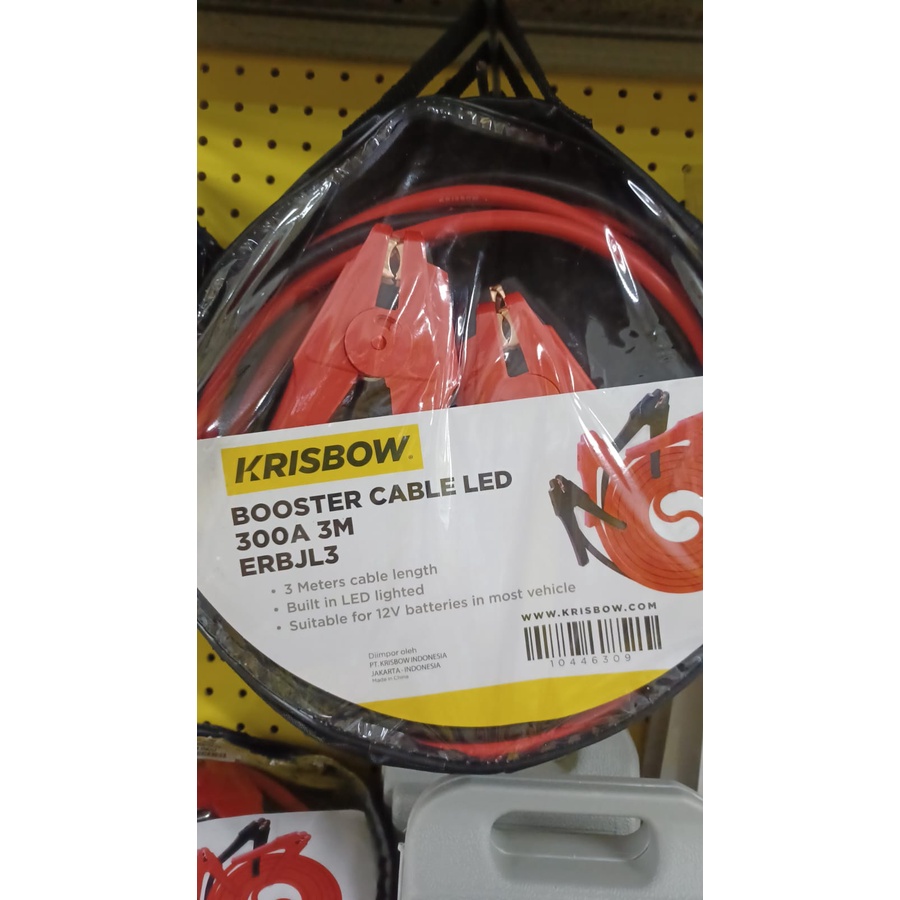 Jual Krisbow Booster Cable LED 300A 3m ERBJL3 KW10446309 / Kabel Jumper