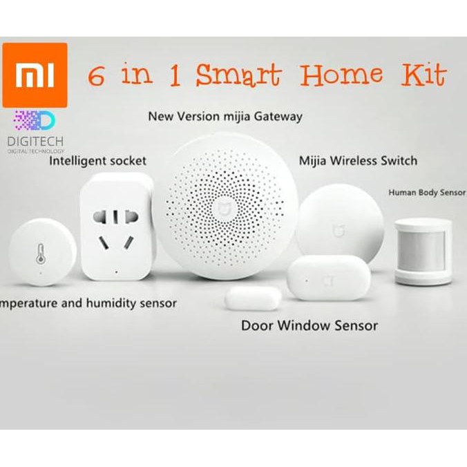 ❤BISA COD❤【BISA COD】 Xiaomi Smart Home Kit 6 in 1 - Smart Device - Original DIJAMIN