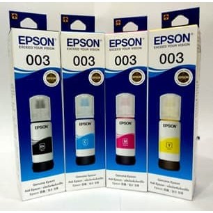 [MURAH] (BISA COD) (ORI) Tinta Epson 003 T003 T-003 ORIGINAL HITAM BIRU MERAH KUNING L1110 L1210 L3110 L3210 L3150 L3250 L5190 L5290