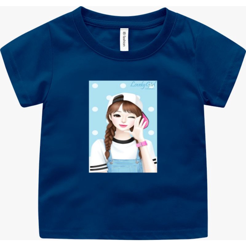 Kaos Anak Cewek Unisex Atasan Anak Perempuan Gambar Cewek Cute Baju Anak Murah