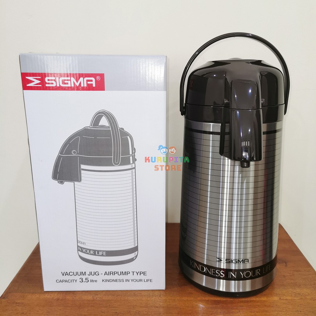 Termos Pompa Air Panas Sigma 3.5 Liter Panas Tahan Lebih Lama