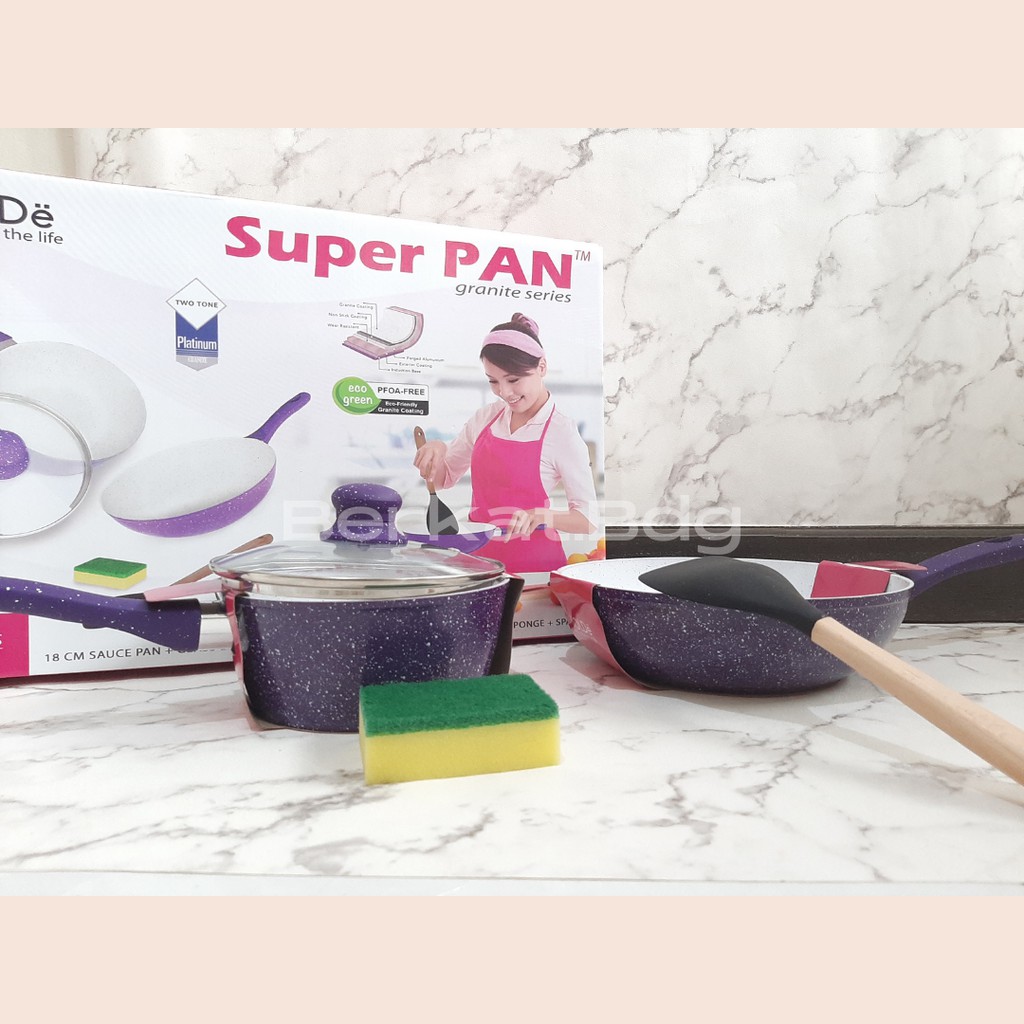 5pcs Super PAN Keramik purple Set 5 Original BOLDe Panci Keramik Premium