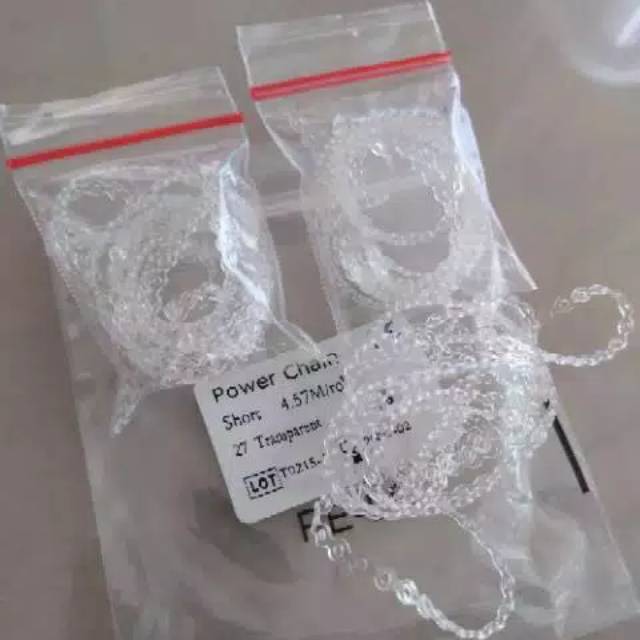 Power Chain Transparan 1 meter (027) Karet Behel Gigi