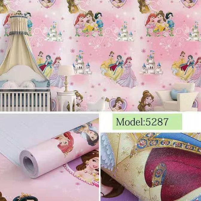 Wallpaper Sticker Motif Princess 5287  / Wallpaper New 2020 / Ukuran 9mx45cm