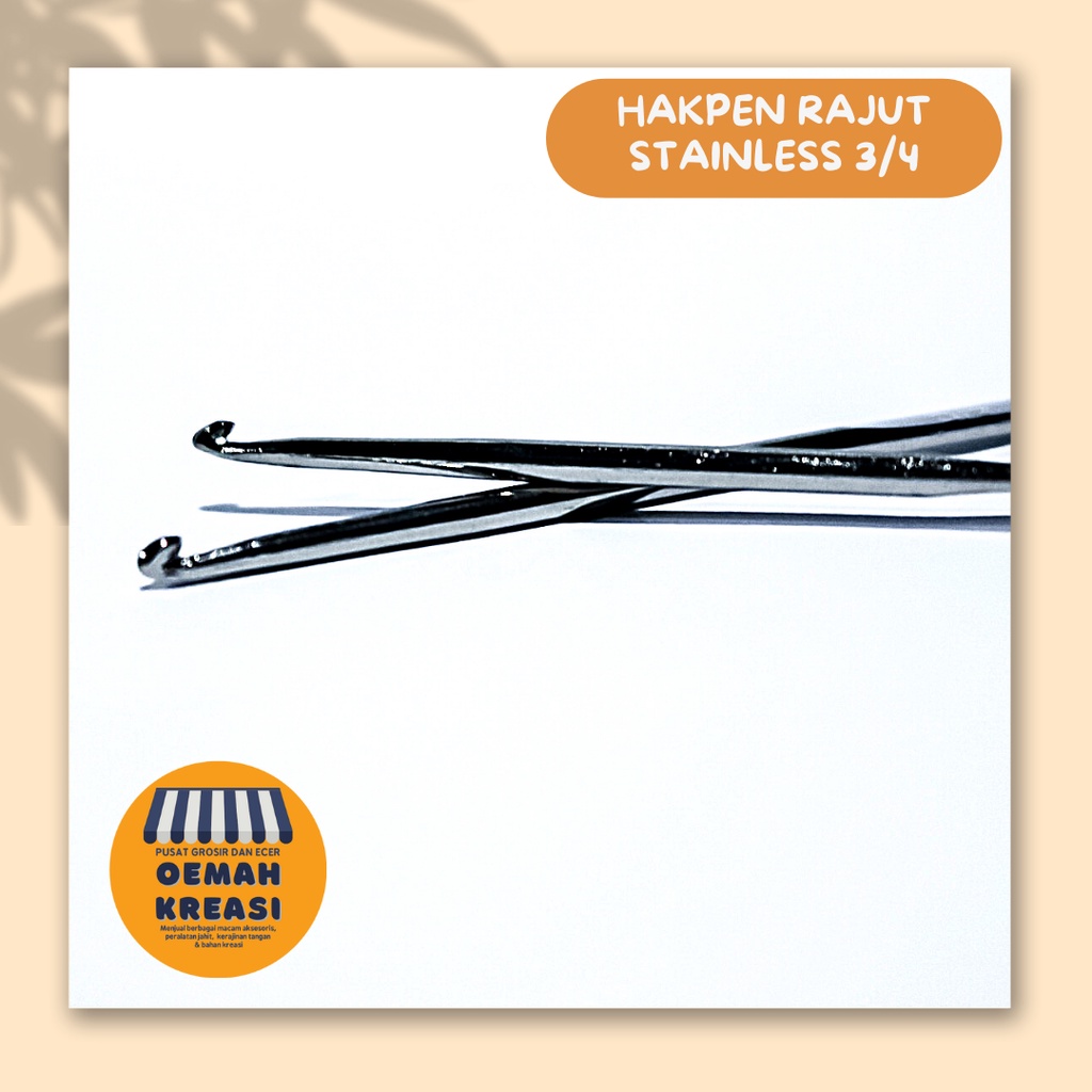 Jarum Hakpen Rajut Stainless 3/4