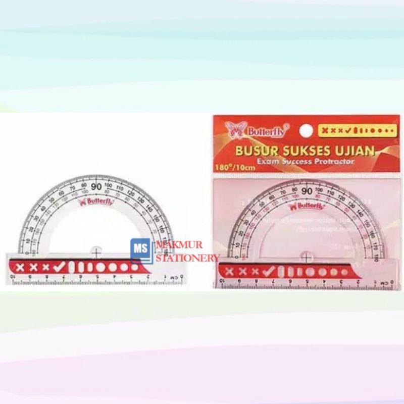 

Busur Plastik/Busur Derajat Sukses Ujian Butterfly 10Cm