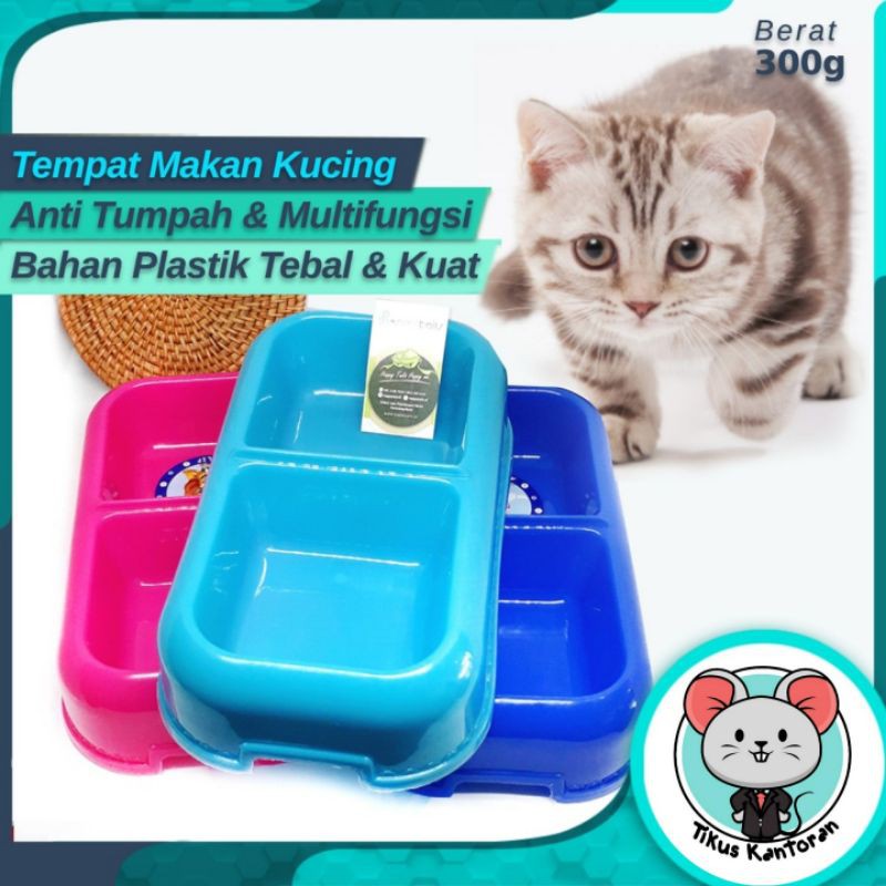 Tempat Makan Double Kucing Anjing / Pet Bowl Double / Tempat Minum Kucing Anjing Kelinci Dll