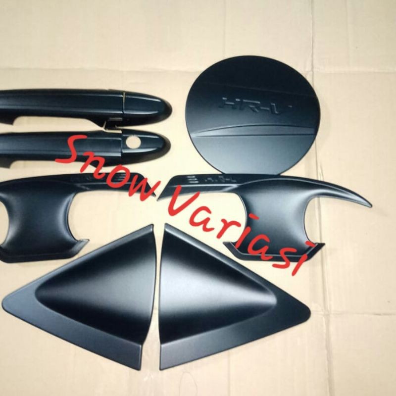 Paket Outer Handle Tank Cover Honda Hrv Hitam Doff Chrome