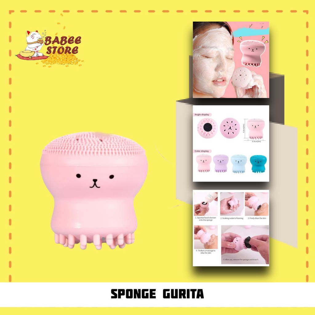 SPONGE GURITA / SPONGE PEMBERSIH WAJAH / FACIAL BRUSH CLEANSER / SPONS MUKA