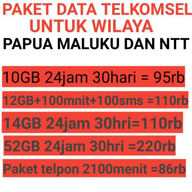 Paket internet telkomsel murah di papua