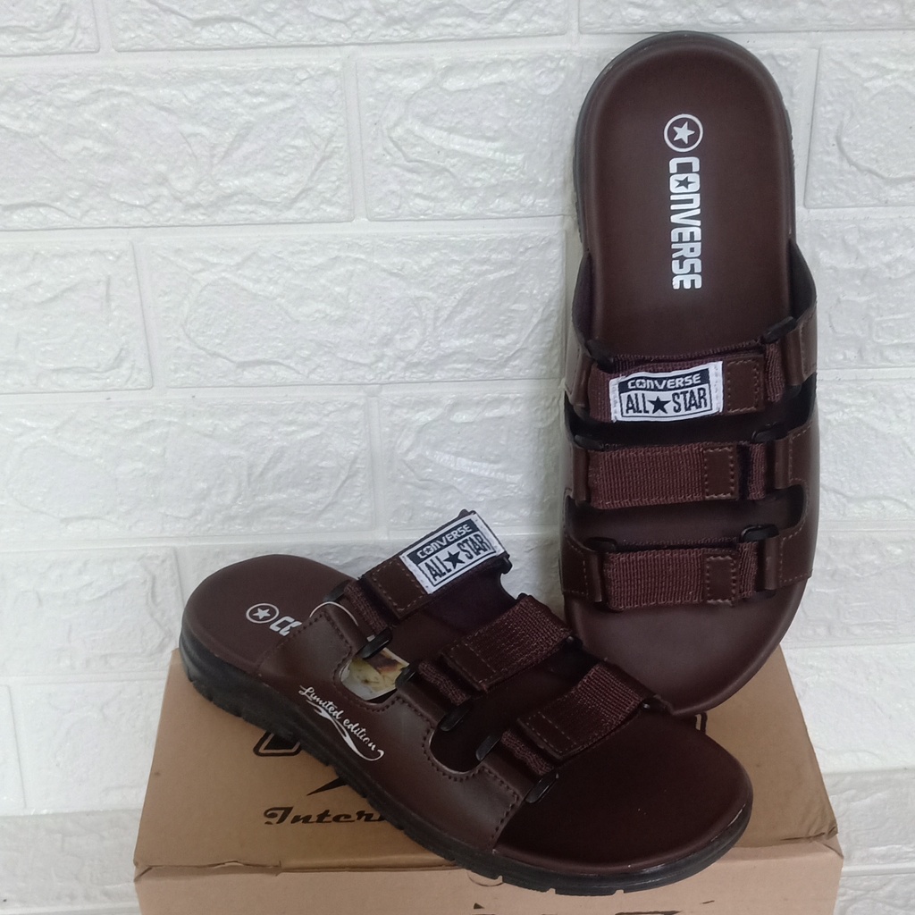 Sandal Selop Pria - Sandal Sepatu CONVERSE - Sandal Gunung Cowok Termurah SL-01 CKT