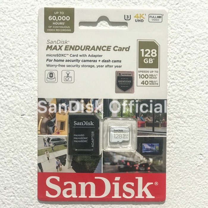 MicroSD SanDisk Max Endurance 128GB 100MB/s MicroSDXC