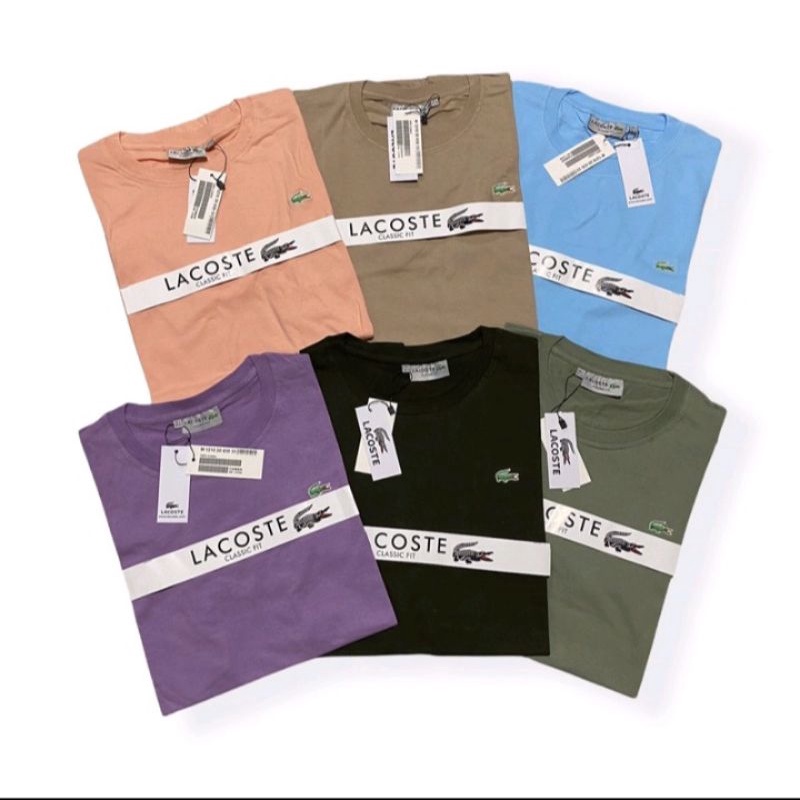 Kaos Lacoste (Unisex)/Kaos Lacoste polos motif bordir/Full tang logo