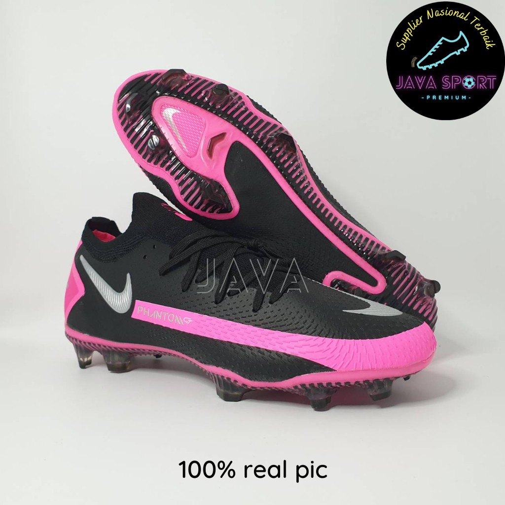 SEPATU BOLA NIKE PHANTOM GT ELITE BLACK PINK FG