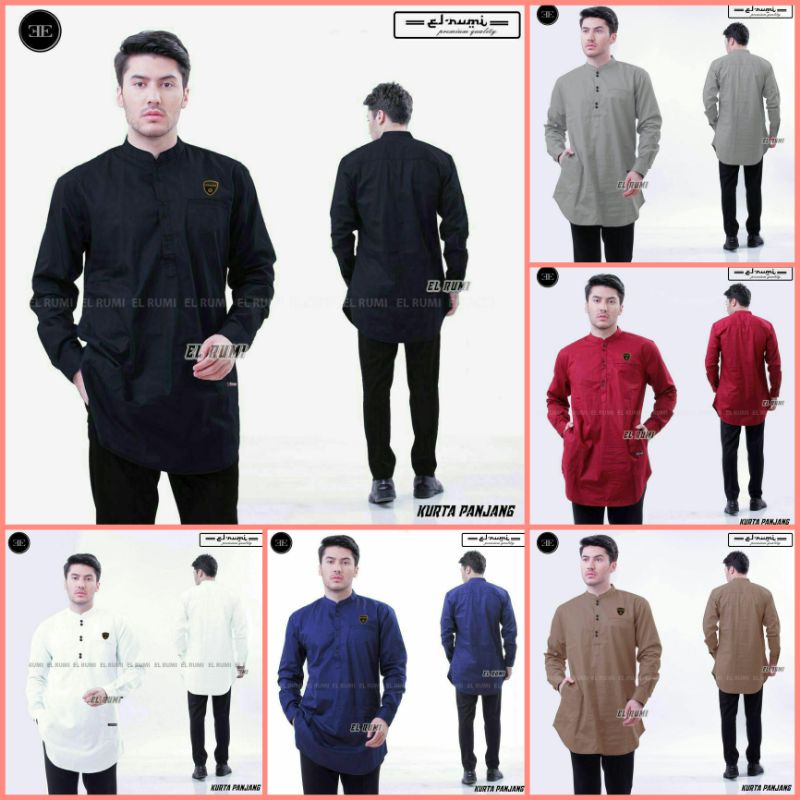 KURTA PANJANG POLOS EL- RUMI // KURTA PANJANG // KURTA POLOS //