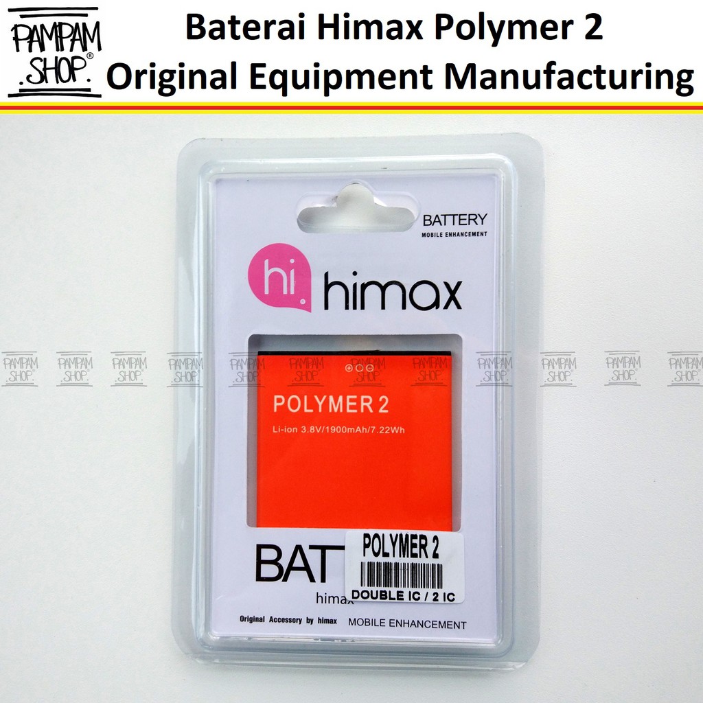 Baterai Himax Polymer 2 Original Double Power Batre Batrai Battery HP Polimer HP