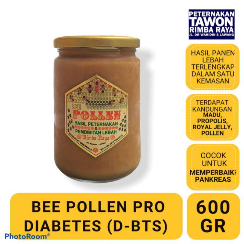 

Bee Pollen Pro Diabetes - Peternakan Tawon Rimba Raya 600gr & 300gr kemasan kaca