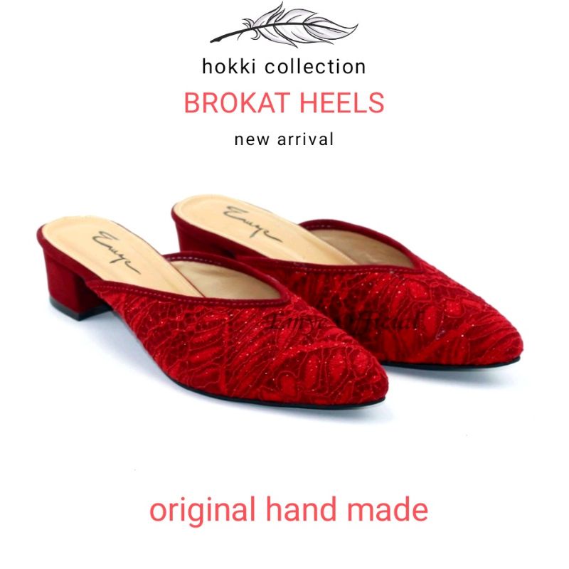 Heels brokat Pesta Wanita Terbaru Sepatu Sandal hak tinggi 3 cm Premium