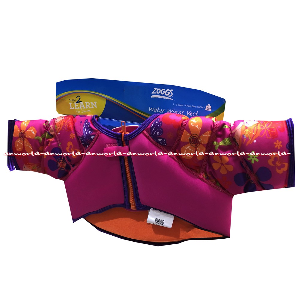 Zoggs Water Wings Vest 2-3 Year Baju Pelampung Renang Anak untuk berat 15-18 kg