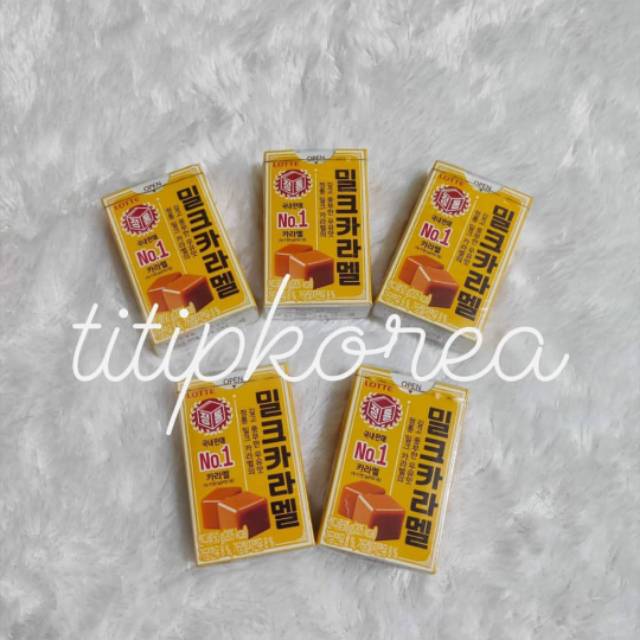 READY STOCK ORION LOTTE MILK CARAMEL CANDY - PERMEN DRAMA KOREA SECRETARY KIM