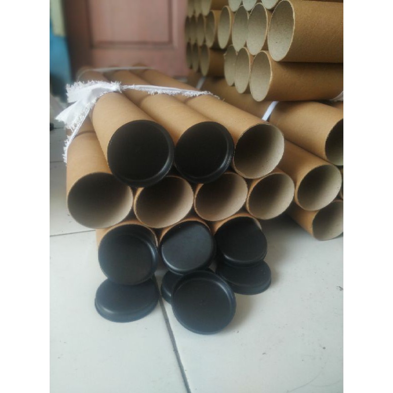 

(Terlaris) Paper tube Packing - Selongsong packing diameter 6.5 + tutup atas bawah.