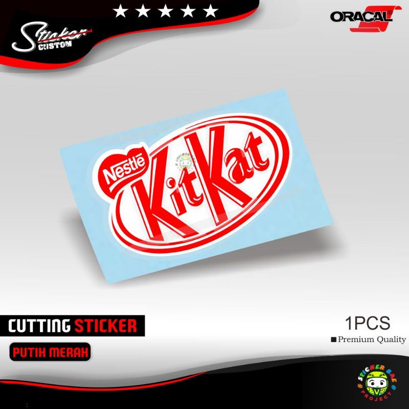 Stiker kit kat nestle cutting sticker bukan print stickerbae cutting sticker 1pcs stiker motor scoopy nmax pcx aerox stiker kitkat nestle