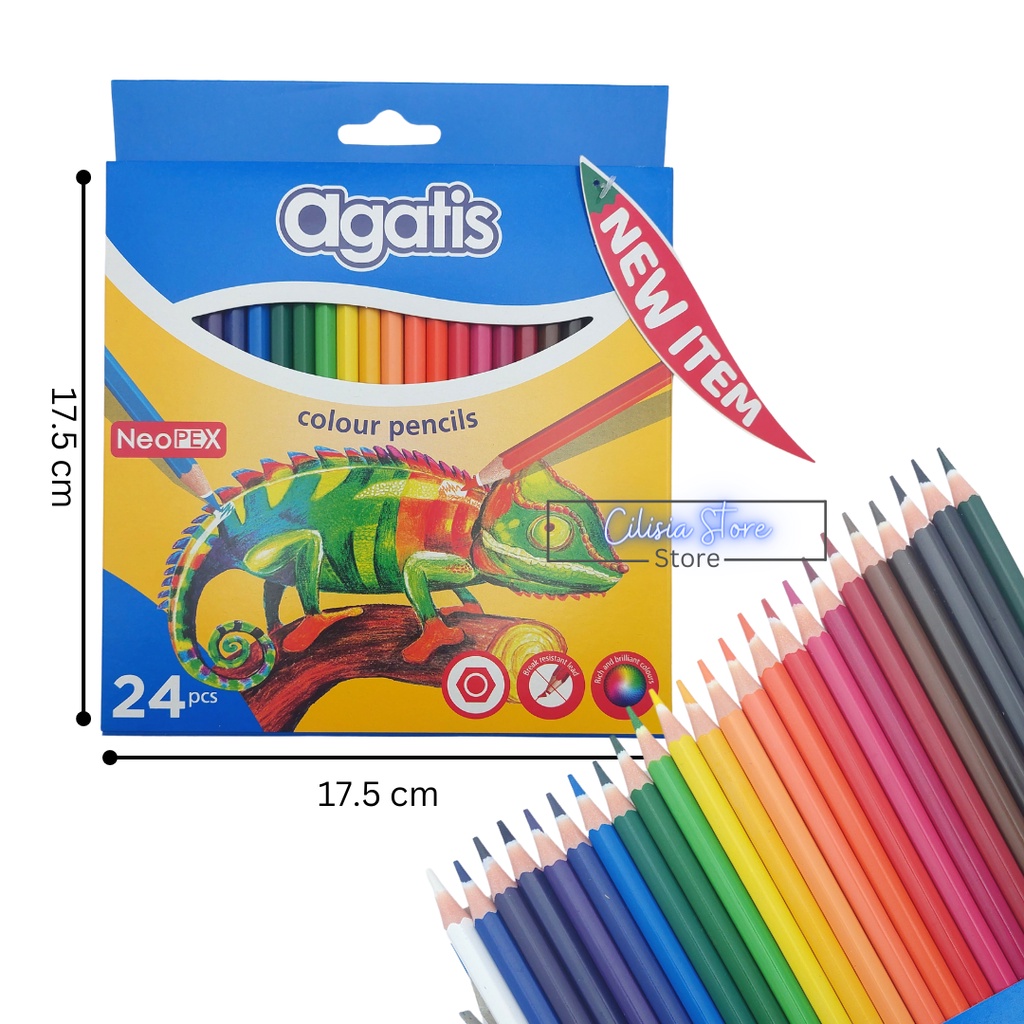 

Pensil Warna Agatis Neopex 24 Warna Panjang / Agatis 24L Colors Pencil