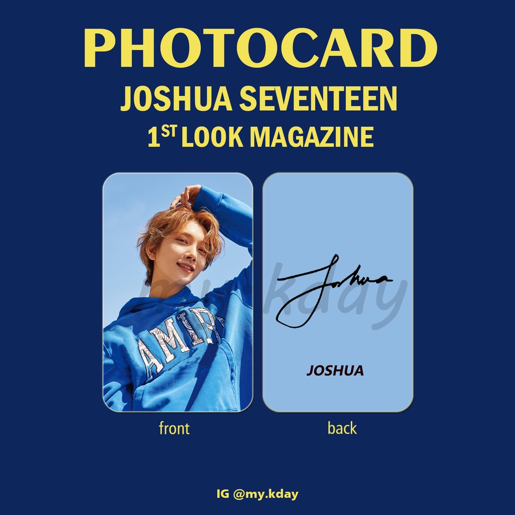 PC-0887, Unofficial Photocard Joshua SEVENTEEN 1st Look Magazine 2 sisi