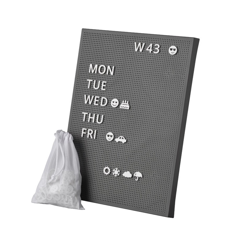 Papan Notes Pageboard with Letters Dark Grey - Paging Board