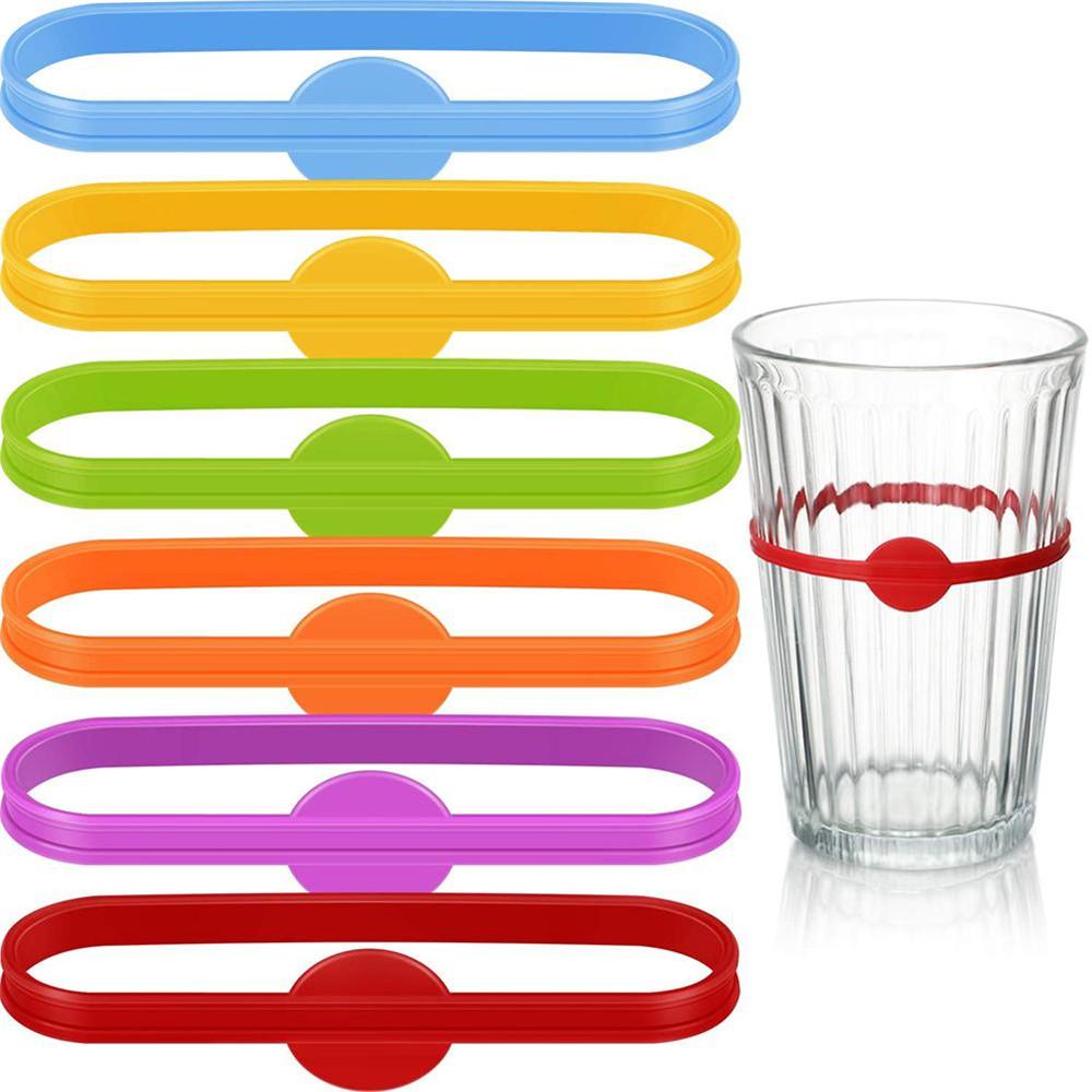 Solighter Wine Glass Markers Perlengkapan Pesta Goblet Tag Gelas Bir Silikon Cup