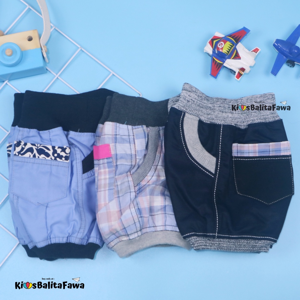 Loody Pants Size 1-2 Tahun / Short Pants Anak Laki Perempuan Murah Celana Pendek Motif Polos Adem